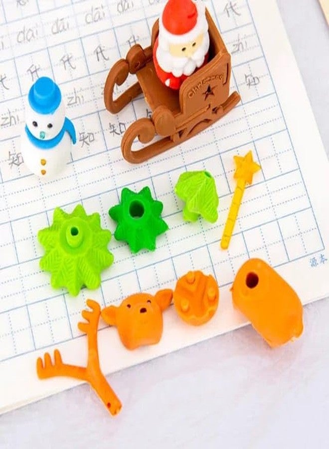 AMYCAUR Christmas Stylish 3D Santa Big Box Eraser Non-Toxic Smudge-Free Rubbers Cute Santa Erasers Christmas Gift for Kids Birthday Return Gift For Kids Santa Gift Set Stationery Gift for Kids (3 Pcs) - Image 4